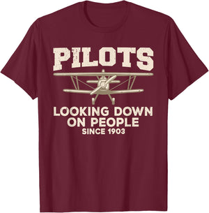 Cool Pilot Women Aircraft Pilot Airplane Flying T-Shirt - T-Shirt | Maroon