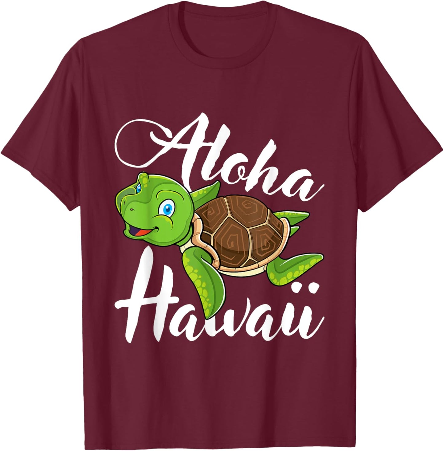 Aloha Hawaii Sea Turtle Save The Turtles Ocean Animal T-Shirt - T-Shirt | Maroon