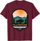 Vintage Yellowstone National Park Retro 80's Graphic T-Shirt - T-Shirt | Maroon