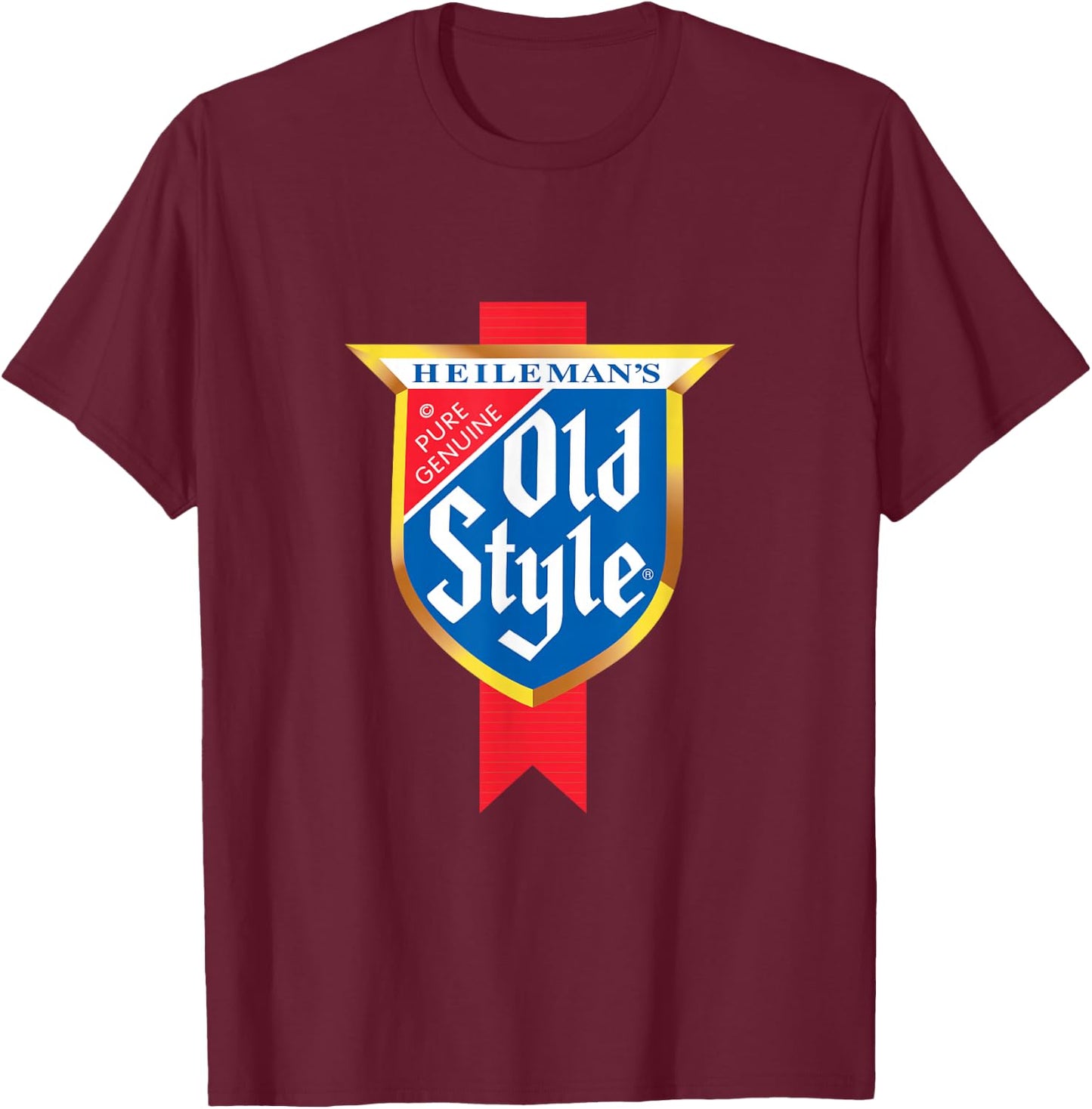 Old Style Beer Style - Logo T-Shirt - T-Shirt | Maroon
