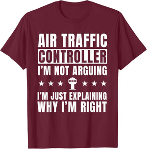 Funny Air Traffic Controller Saying Airport Aviation T-Shirt - T-Shirt | Maroon