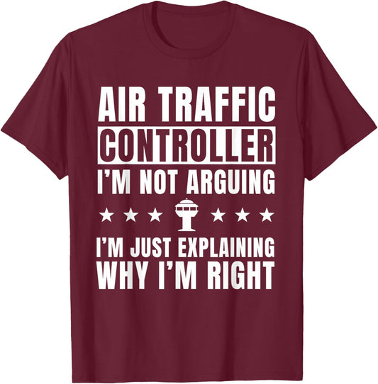 Funny Air Traffic Controller Saying Airport Aviation T-Shirt - T-Shirt | Maroon