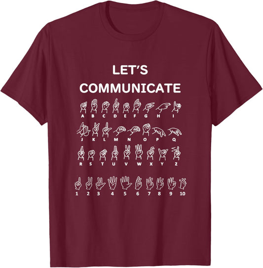 Let's Communicate! T-Shirt - T-Shirt | Maroon