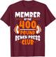 Member Of The 400 Pound Bench Press Club Strength Gym T-Shirt - T-Shirt | Maroon
