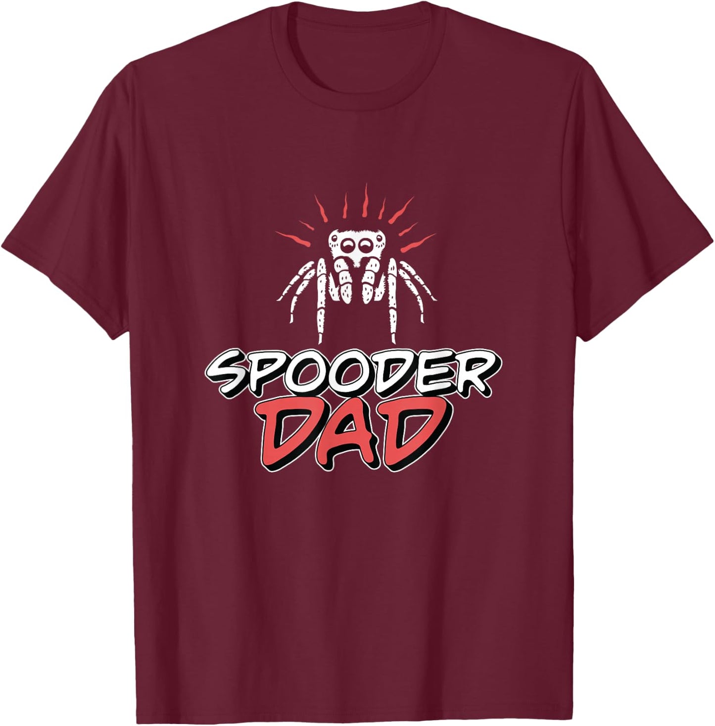Awesome Jumping Spider Dad For A Salticidae Spood Pet Owner T-Shirt - T-Shirt | Maroon