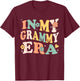 In My Grammy Era Funny Sarcastic Groovy Retro Mothers Day T-Shirt - T-Shirt | Maroon
