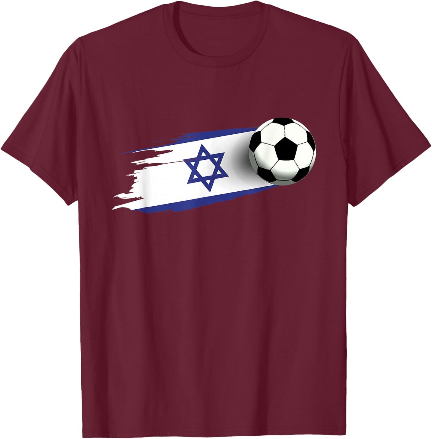 Israel Flag Jersey Israeli Soccer Team Israeli T-Shirt - T-Shirt | Maroon