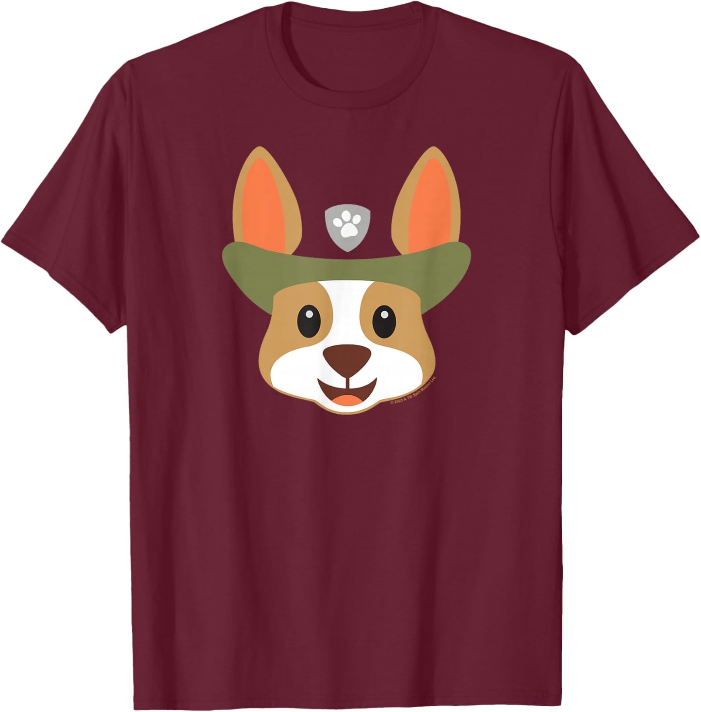 PAW Patrol Tracker Emoji T-Shirt - T-Shirt | Maroon
