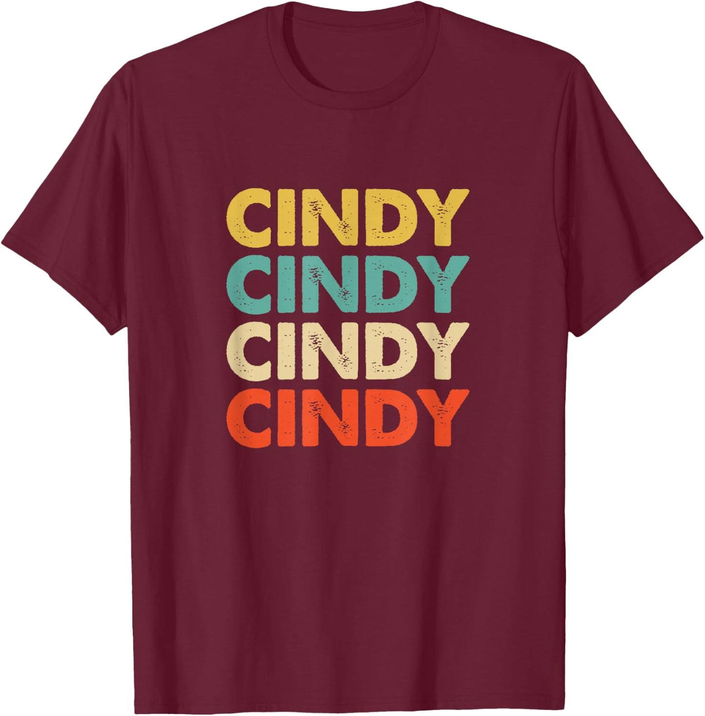 Cindy Name T-Shirt - T-Shirt | Maroon