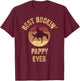 Best Buckin' Pappy Ever Rodeo Cowboy Western Bucking Horse T-Shirt - T-Shirt | Maroon