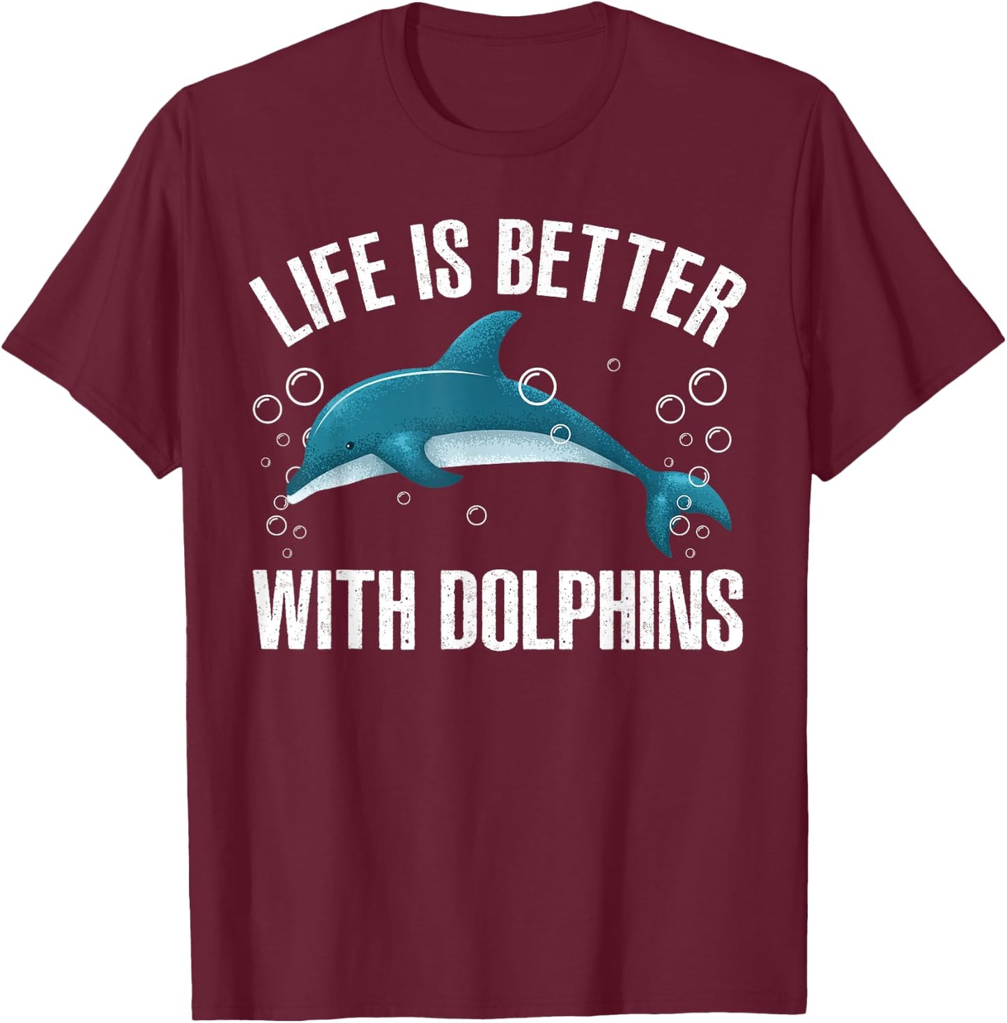 Cool Dolphin Women Sea Ocean Animal Dolphin Lover T-Shirt - T-Shirt | Maroon