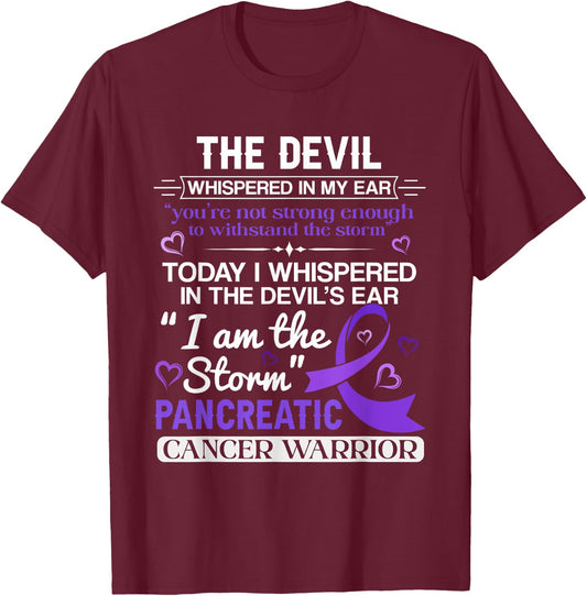 I'm The Storm Pancreatic Cancer Awareness T-Shirt - T-Shirt | Maroon