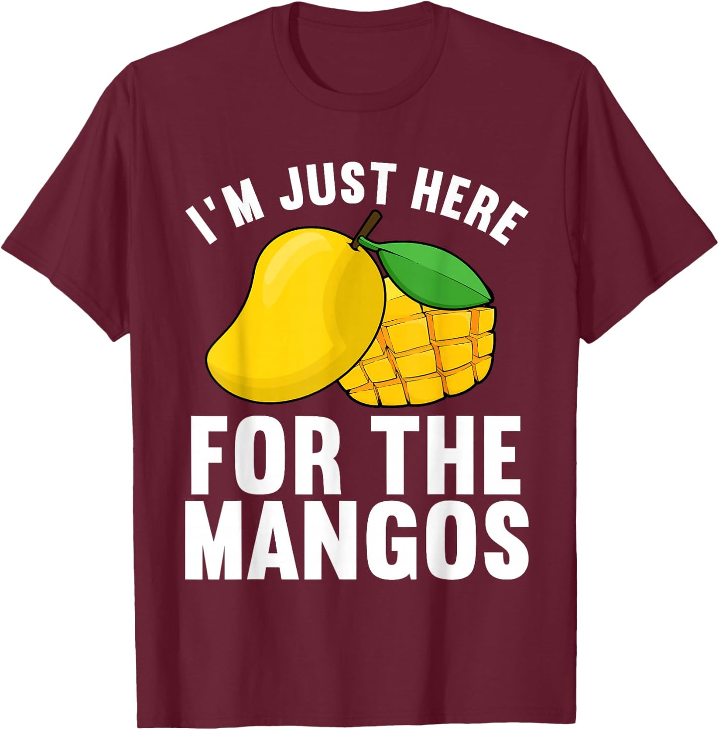 Funny Mango Design Women Kids Mango Fruit Lovers T-Shirt - T-Shirt | Maroon
