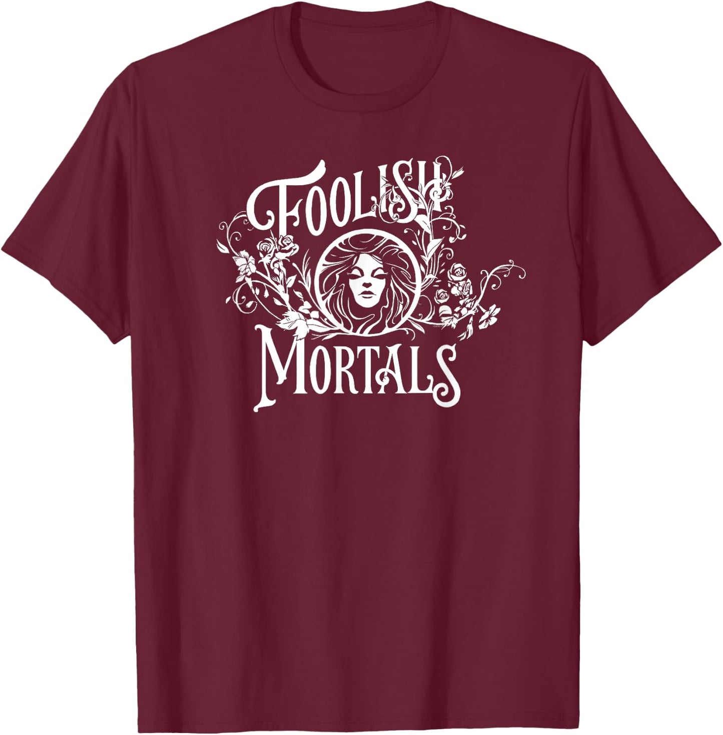 Disney Haunted Mansion Movie Madame Leota Foolish Mortals T-Shirt - T-Shirt | Maroon