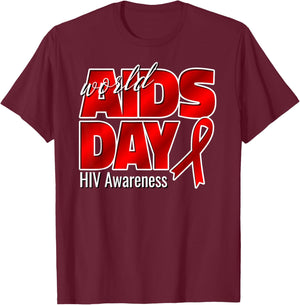 World AIDS Day 2025 T-Shirt - T-Shirt | Maroon