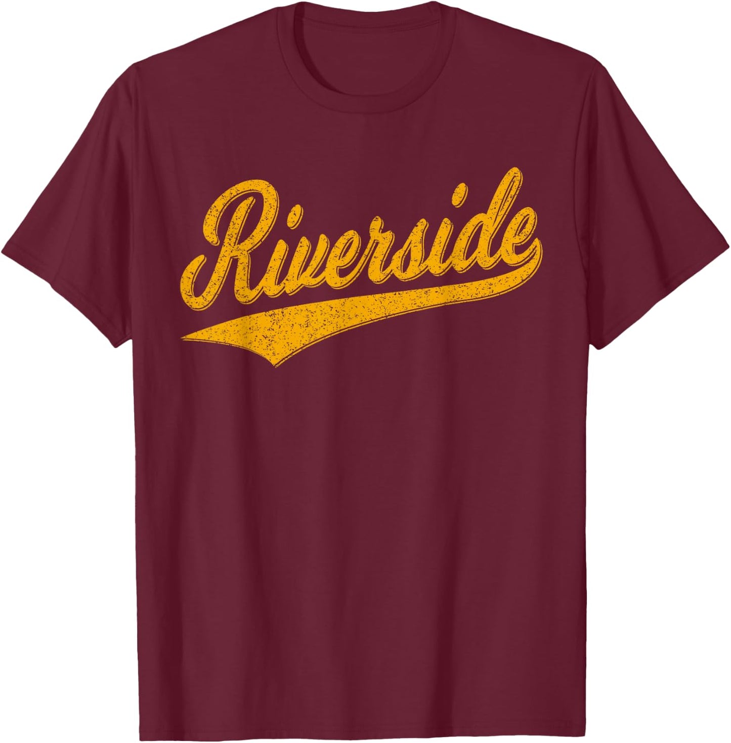 Riverside California Varsity Script Classic Sports Jersey T-Shirt - T-Shirt | Maroon