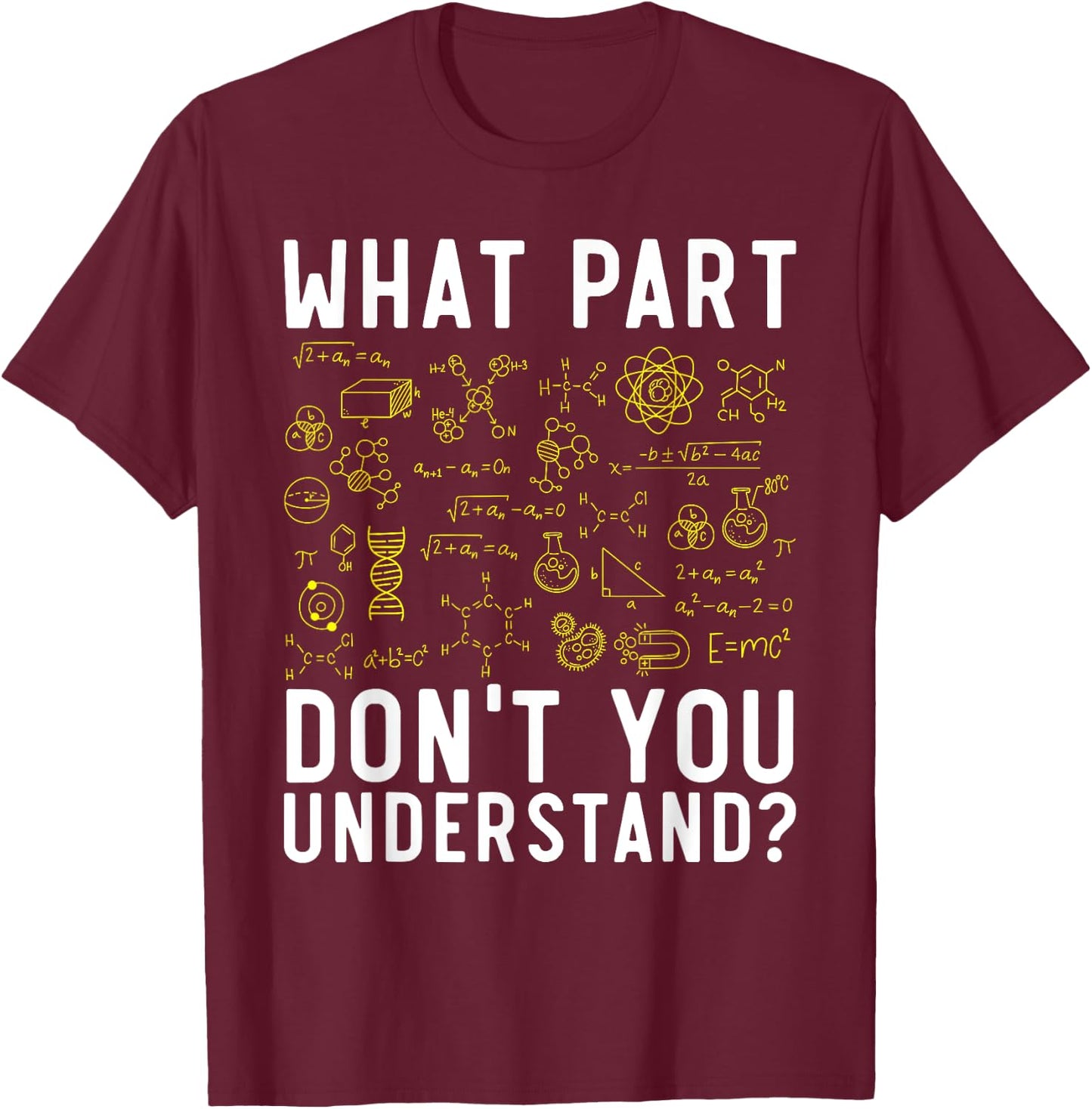 Chemical Engineer Chemist Chemistry Periodic Table T-Shirt - T-Shirt | Maroon