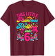 Princess Rolling into 6 Girls 6th Birthday Roller Skates T-Shirt - T-Shirt | Maroon