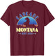 Cascade Montana MT Wild Horse T-Shirt - T-Shirt | Maroon