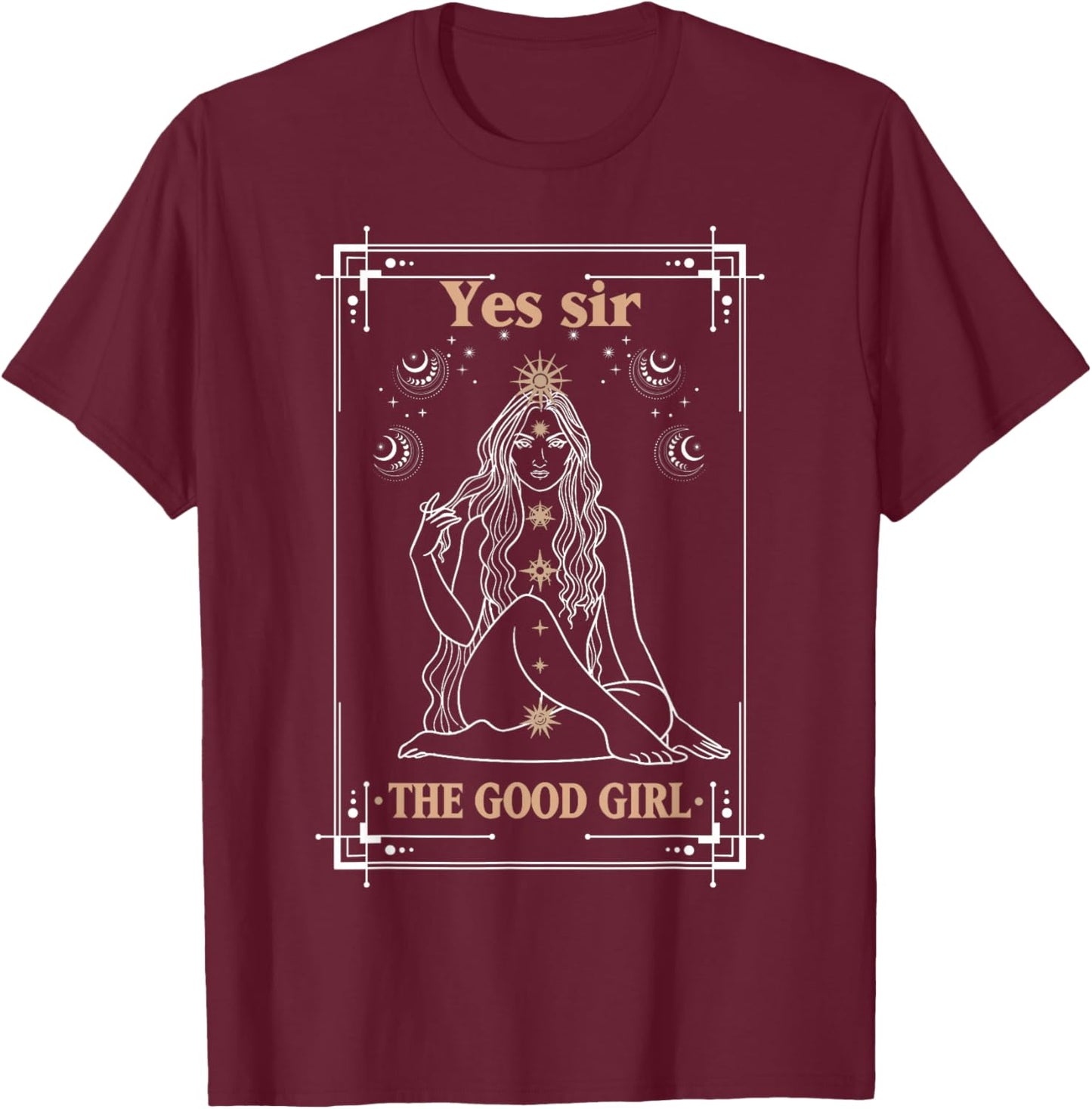 Yes Sir The Good-Girl, The Good-Girl Tarot Card, Smut Book T-Shirt - T-Shirt | Maroon