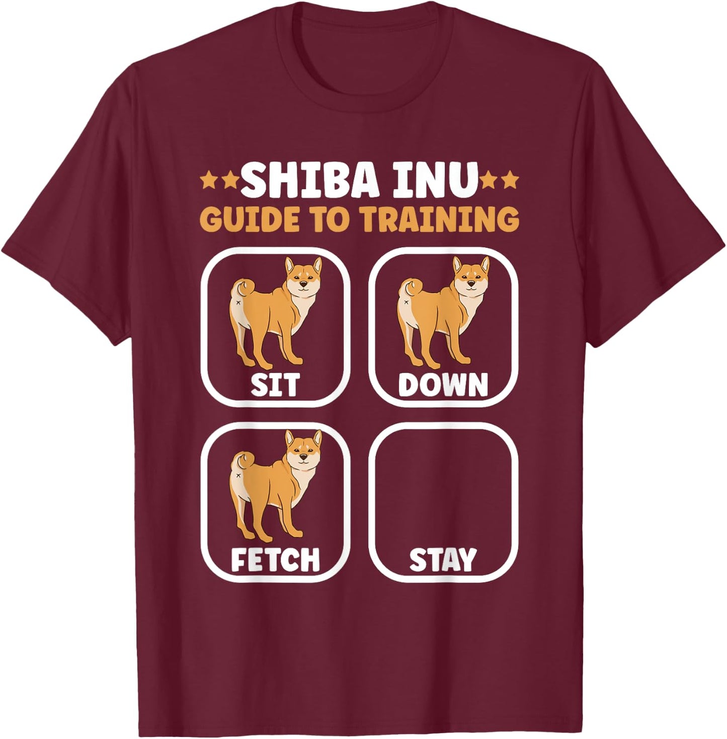 Funny shiba inu guide to training dog owner french Women Girls Kids T-Shirt - T-Shirt | Maroon