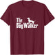 The Dogwalker Professional Dog Walkers Dogs Lover Puppies T-Shirt - T-Shirt | Maroon
