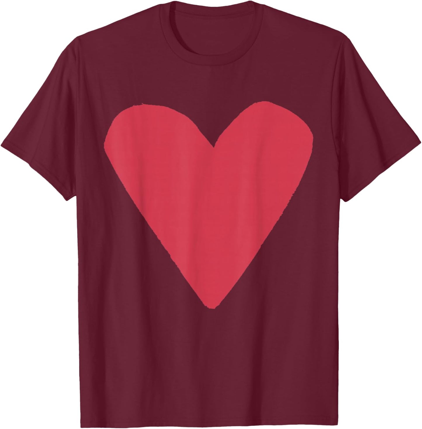 Heart Shape Symbol Love Kindness Peace Blush T-Shirt - T-Shirt | Maroon
