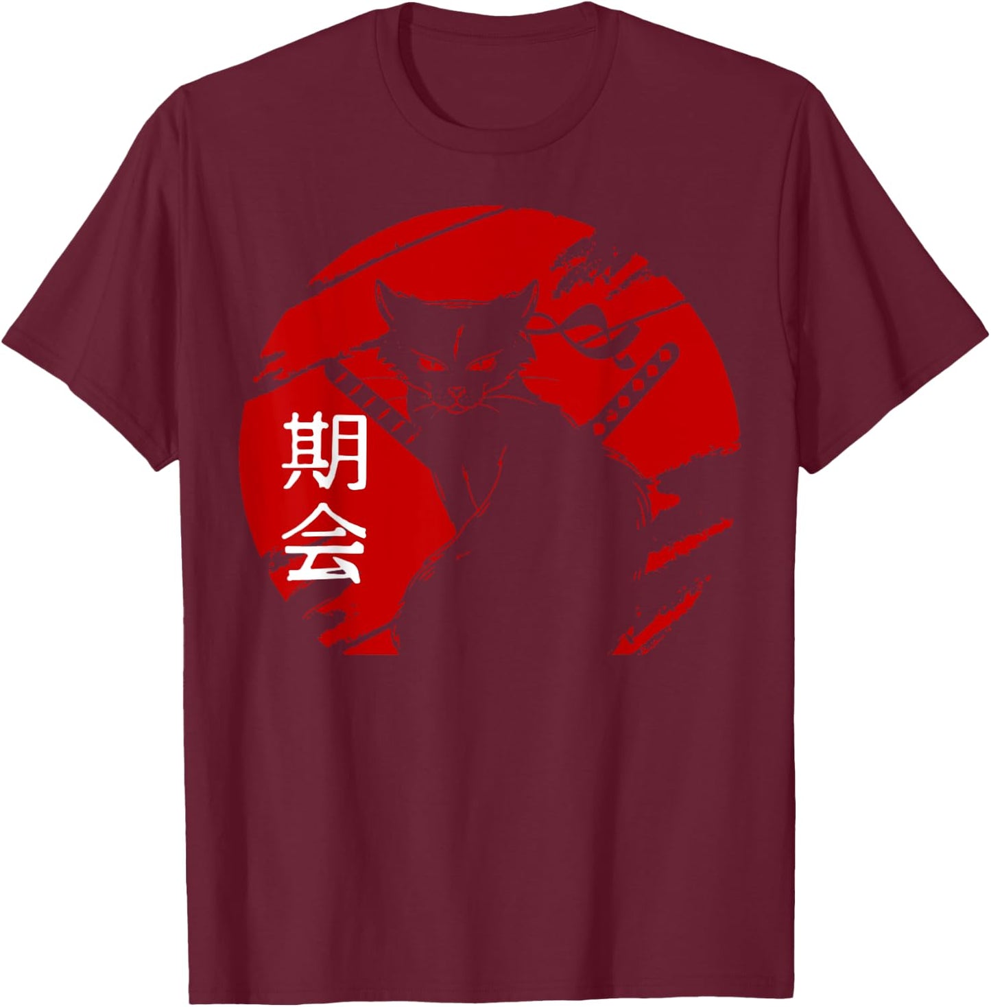 Kawaii Cat Japanese Anime Gifts For Cat Dad Men Women Kids T-Shirt - T-Shirt | Maroon
