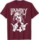 Satanic Nun Tattoos Unholy Satanism Gift T-Shirt - T-Shirt | Maroon