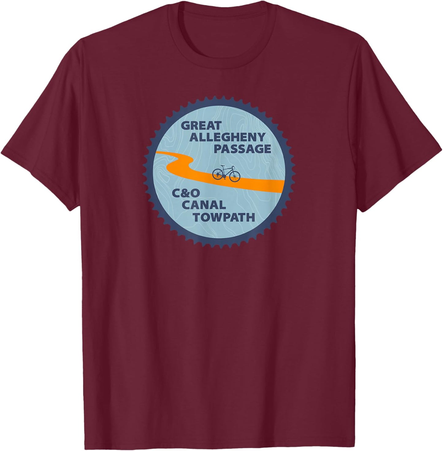 C&O Canal Towpath - GAP Pittsburgh Washington D.C. T-Shirt - T-Shirt | Maroon