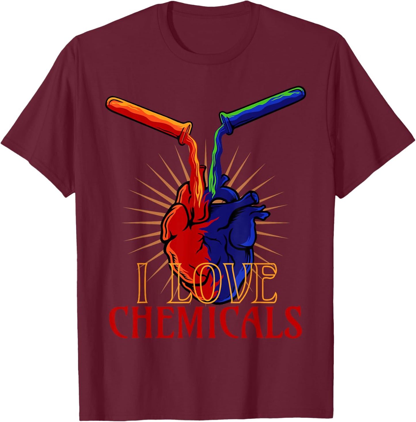 Chemical Engineering I Love Chemicals Chemistry Teacher Women T-Shirt - T-Shirt | Maroon