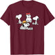 Peanuts - Snoopy Siblings T-Shirt - T-Shirt | Maroon