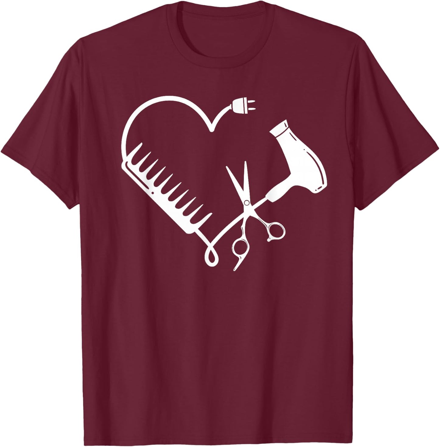 Hairdresser Hairstylists Hairstyling Beautician Hairdressing Small T-Shirt - T-Shirt | Maroon