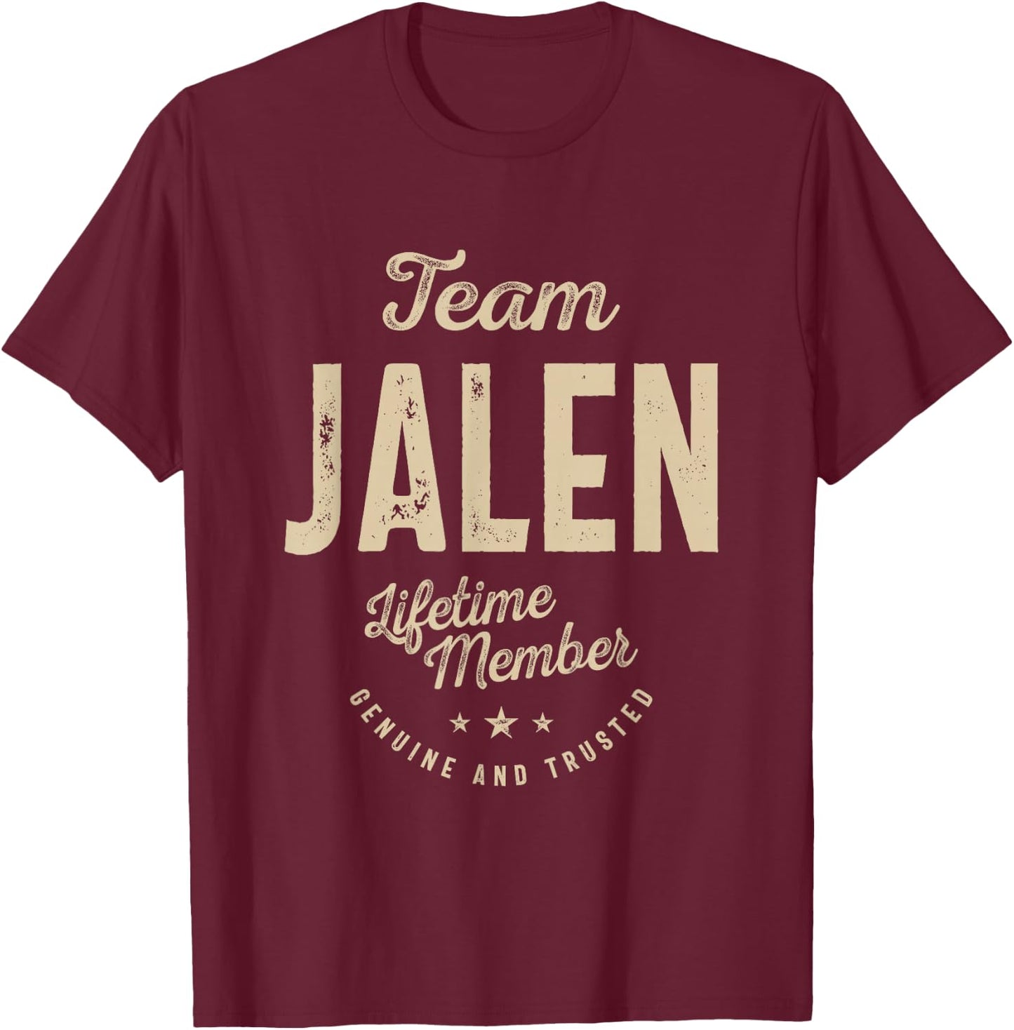 Team Jalen Lifetime Member - Name Jalen T-Shirt - T-Shirt | Maroon