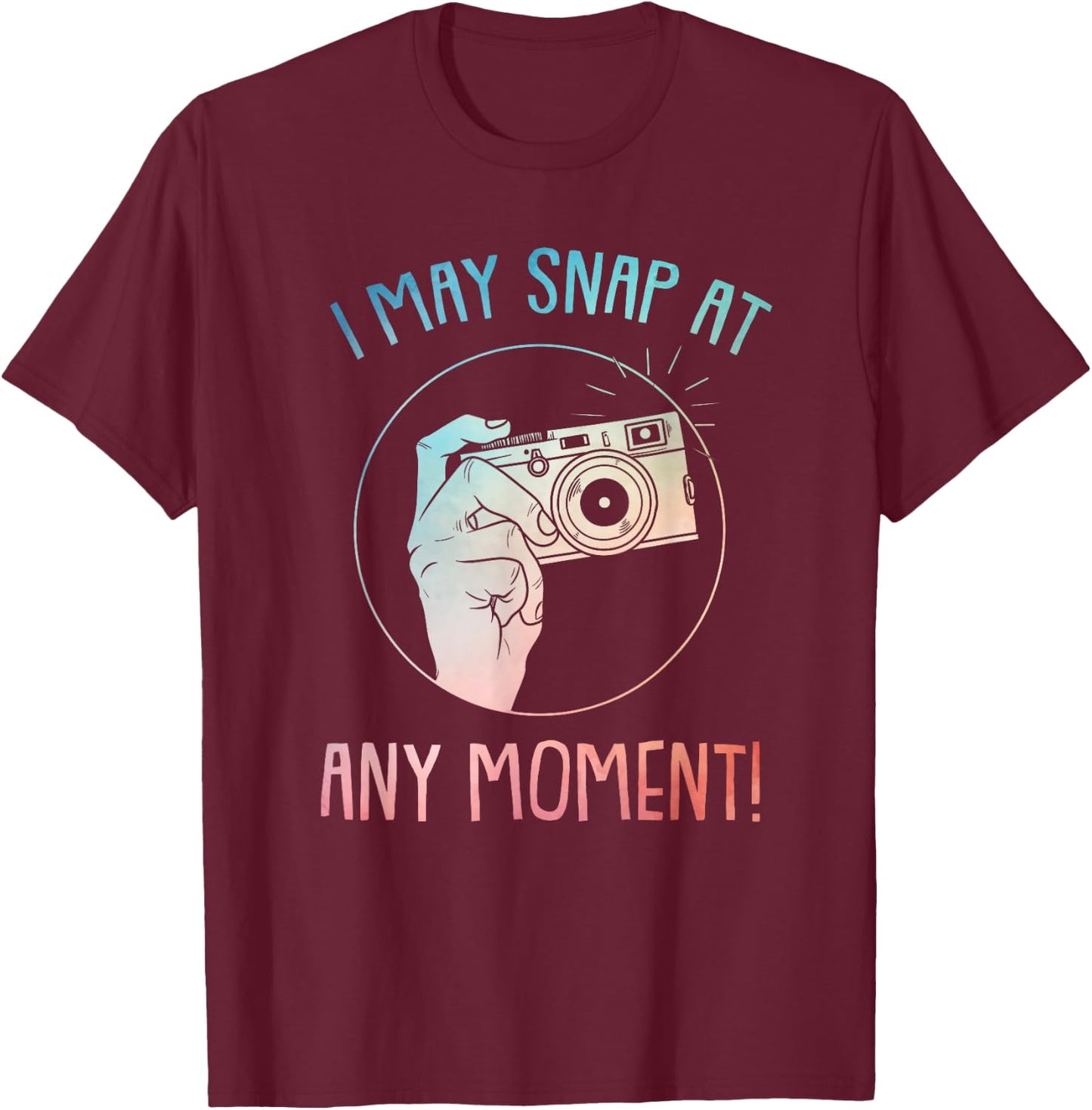 Funny Photography Art Women Camera Gag Photographer T-Shirt - T-Shirt | Maroon