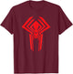 Marvel Spider-Man Across The Spider-Verse Part 1 2099 Sign T-Shirt - T-Shirt | Maroon
