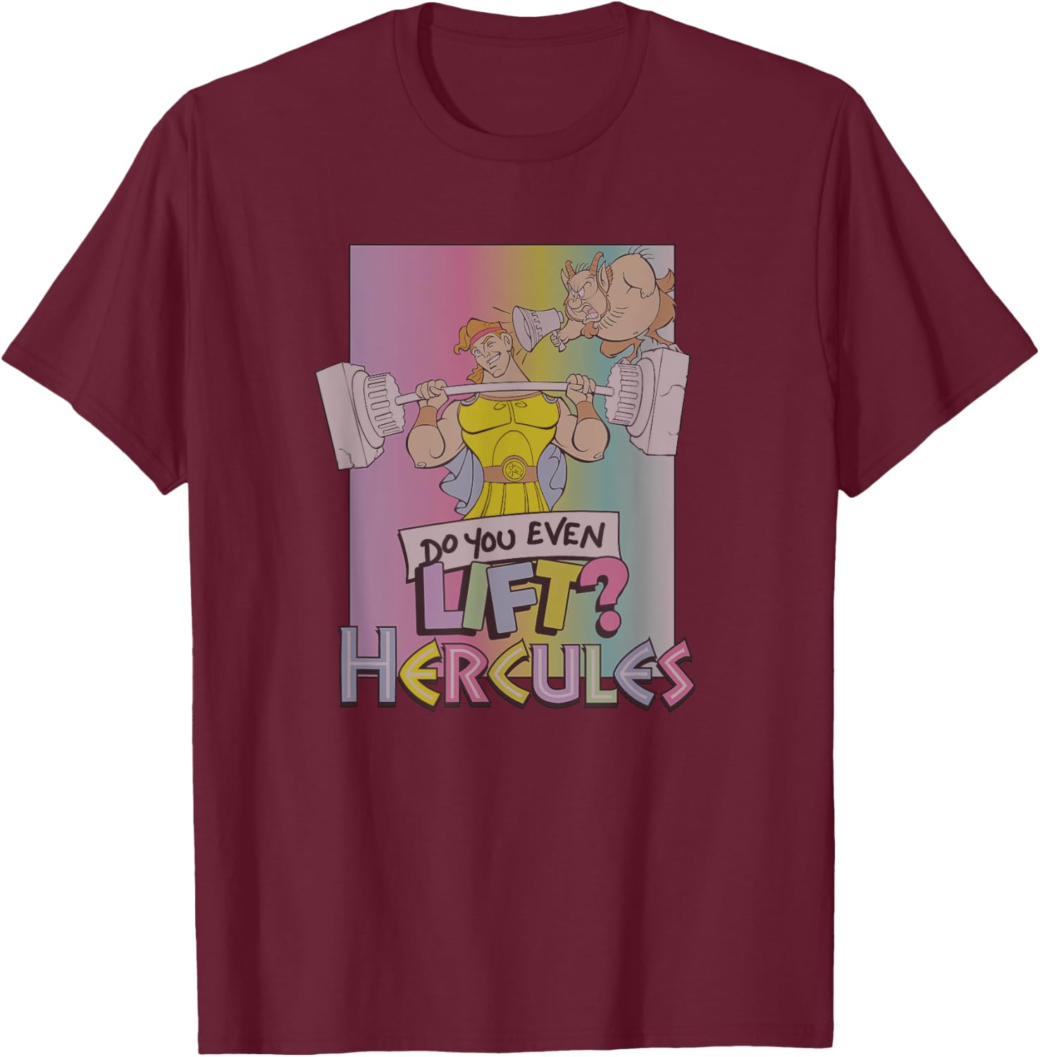 Disney Hercules Do You Even Lift 90s T-Shirt - T-Shirt | Maroon