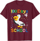 Cute Pelican Lovers Teacher Student 100th Day of School T-Shirt - T-Shirt | Maroon