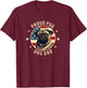 Pug Dog Owner Gifts , Proud Pug Dog Dad T-Shirt - T-Shirt | Maroon