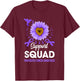 Support Squad Pancreatic Cancer Awareness Sunflower T-Shirt - T-Shirt | Maroon