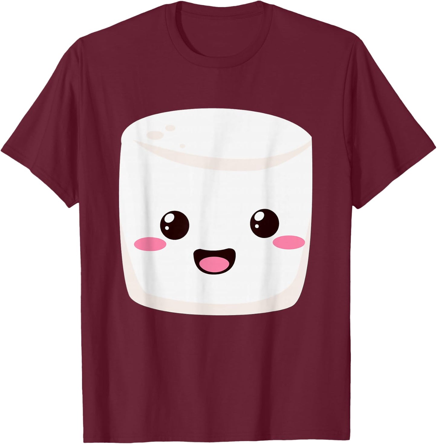 Kawaii Halloween Group Costume Party S'Mores Marshmallow T-Shirt - T-Shirt | Maroon