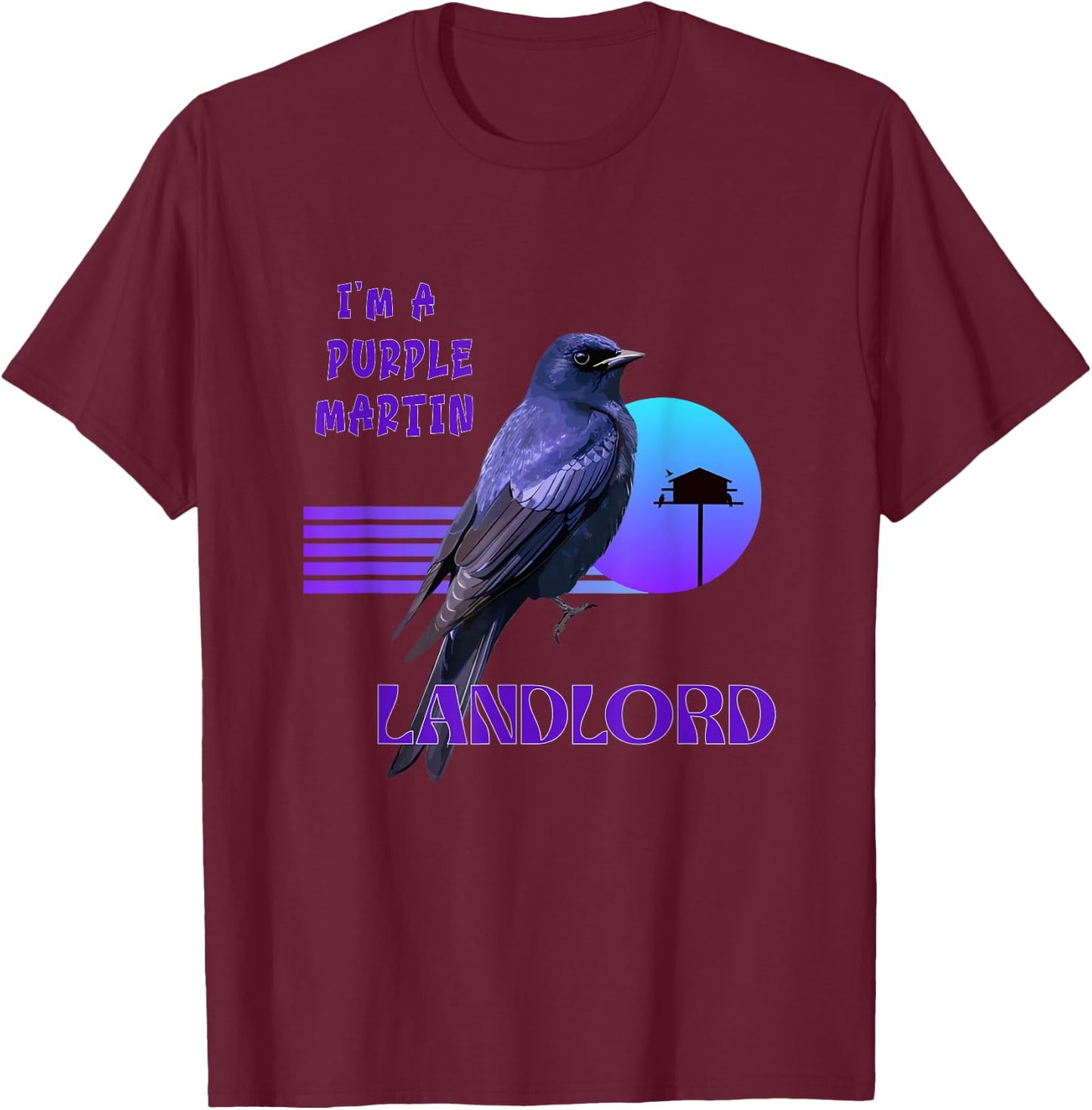 Purple Martin apparel for anyone devoted to these birds. T-Shirt - T-Shirt | Maroon