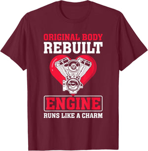 Open Heart Surgery After Transplant Recovery Funny T-Shirt - T-Shirt | Maroon