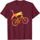 Cat Mountain Biking MTB Mountain Biker Mountainbike Cats T-Shirt - T-Shirt | Maroon