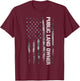 DesignsByJnk5 USA Public Land Owner American Flag - -Adults, -Kids, Black, Small, Short Sleeve T-Shirt - T-Shirt | Maroon