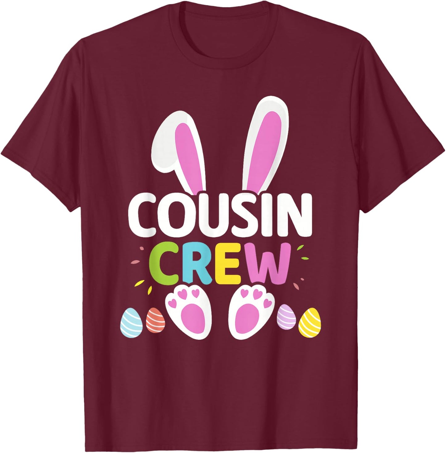 Easter cousin crew with bunny and eggs for family T-Shirt - T-Shirt | Maroon