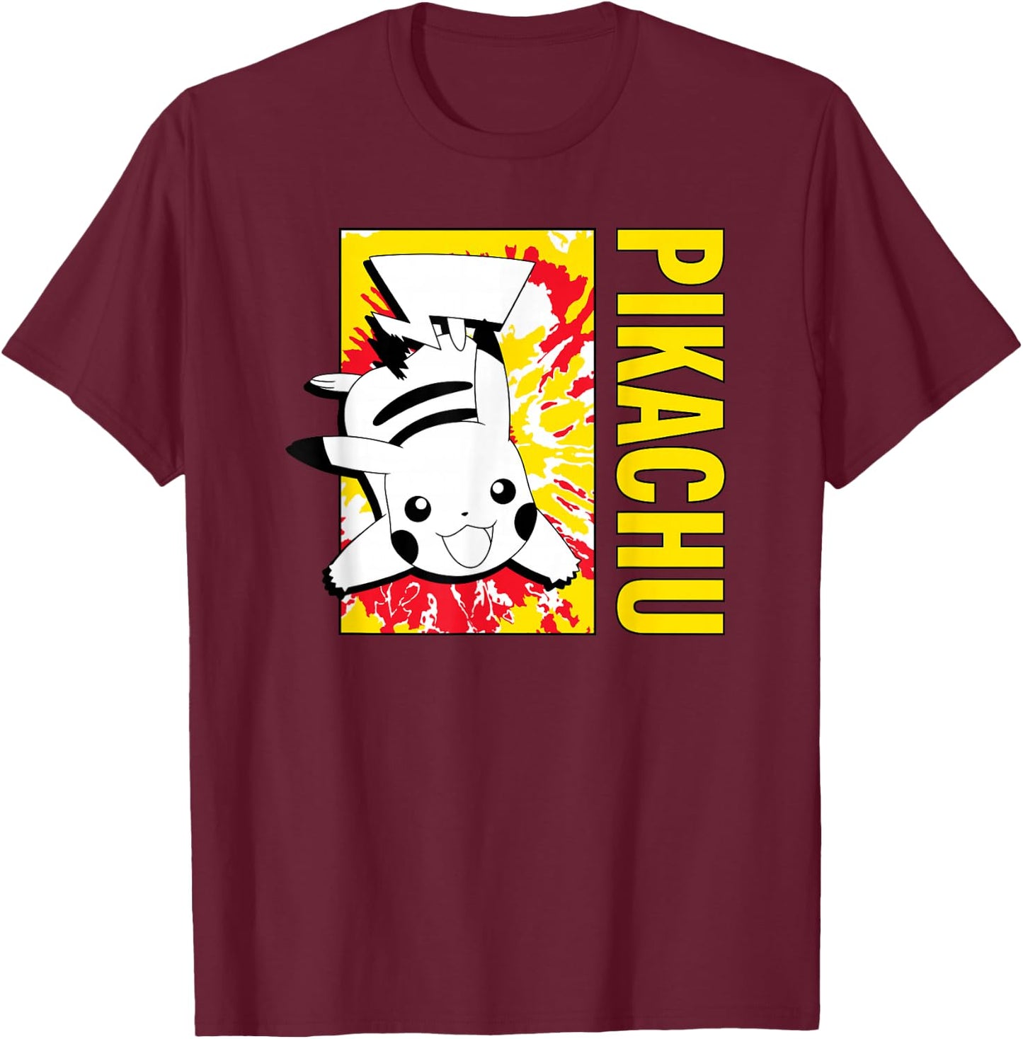 Pokémon - Tie Dye Pikachu T-Shirt - T-Shirt | Maroon