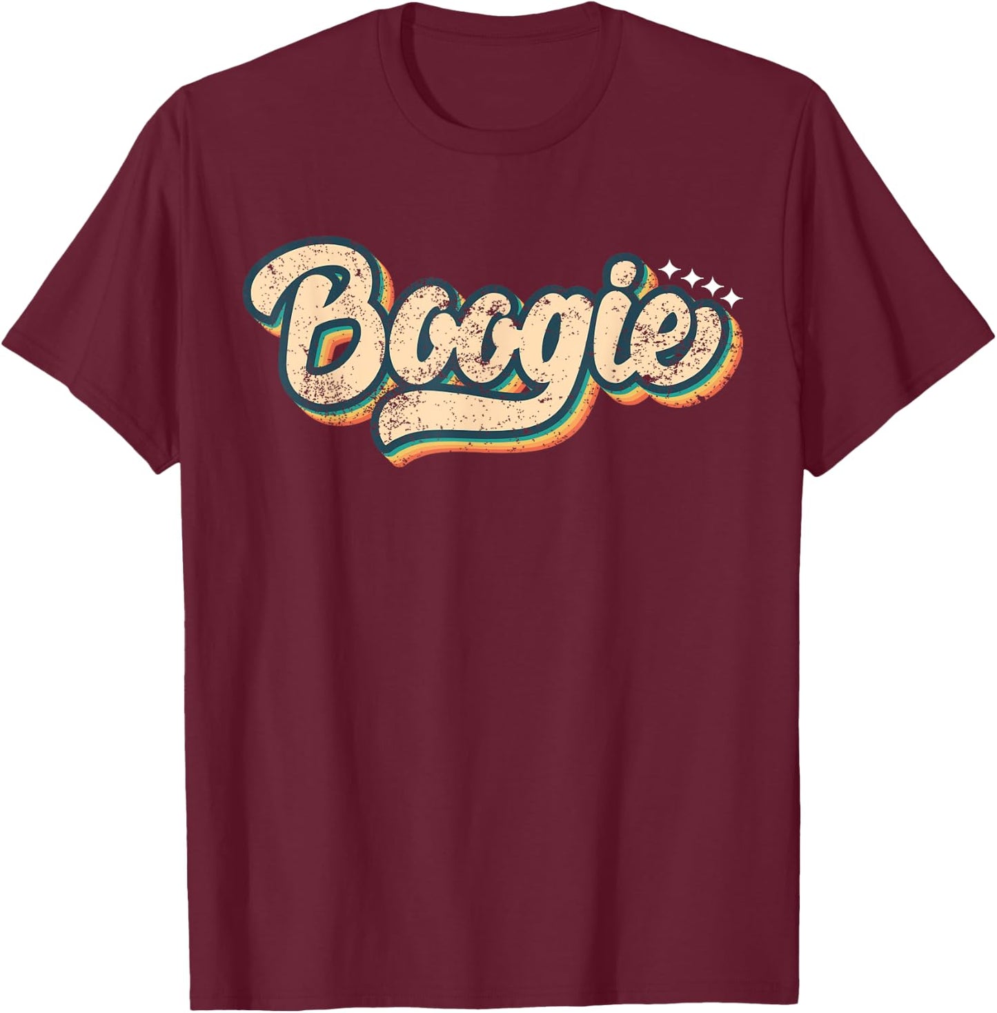Boogie Shirt Vintage Look Slang A 70s Costume Or 80s Costume T-Shirt - T-Shirt | Maroon