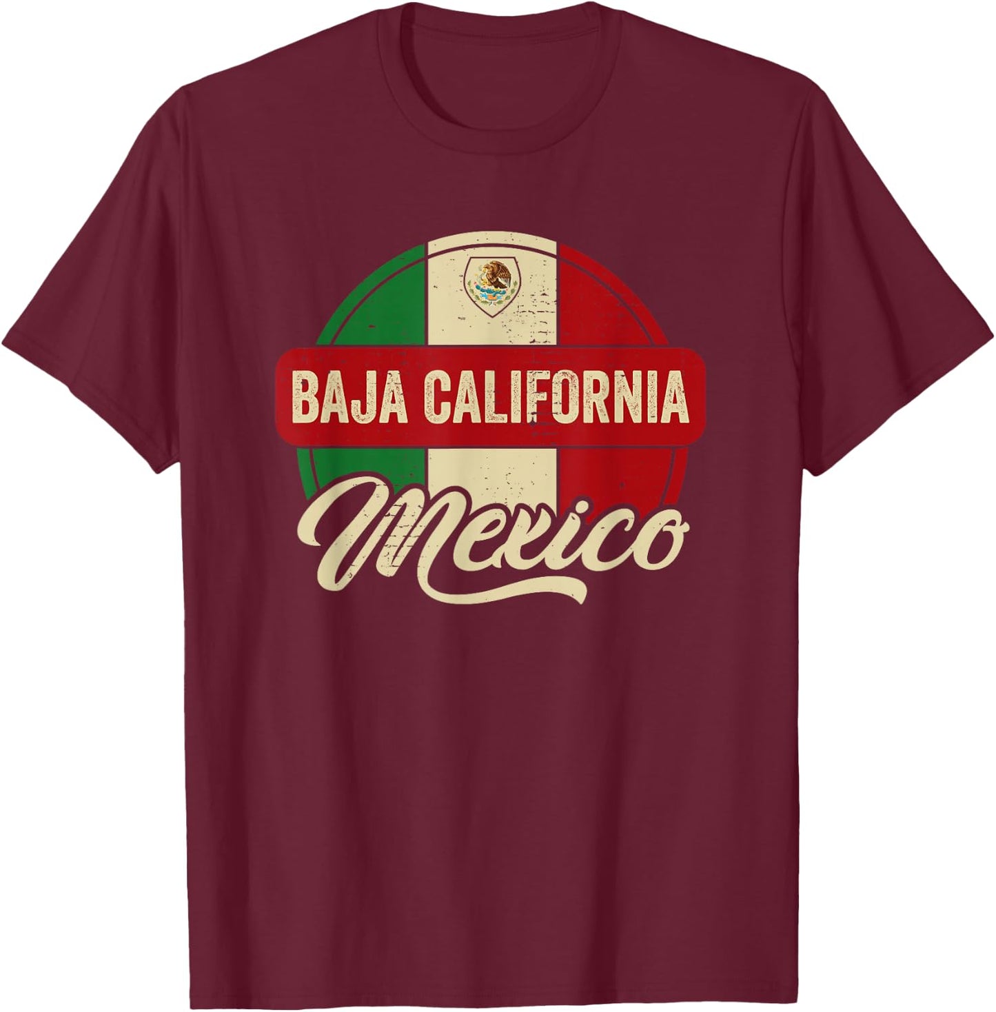 Baja California Mexico T-Shirt - T-Shirt | Maroon
