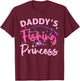 Best Fishing Girls Kids Bass Fisher Princess Fish T-Shirt - T-Shirt | Maroon